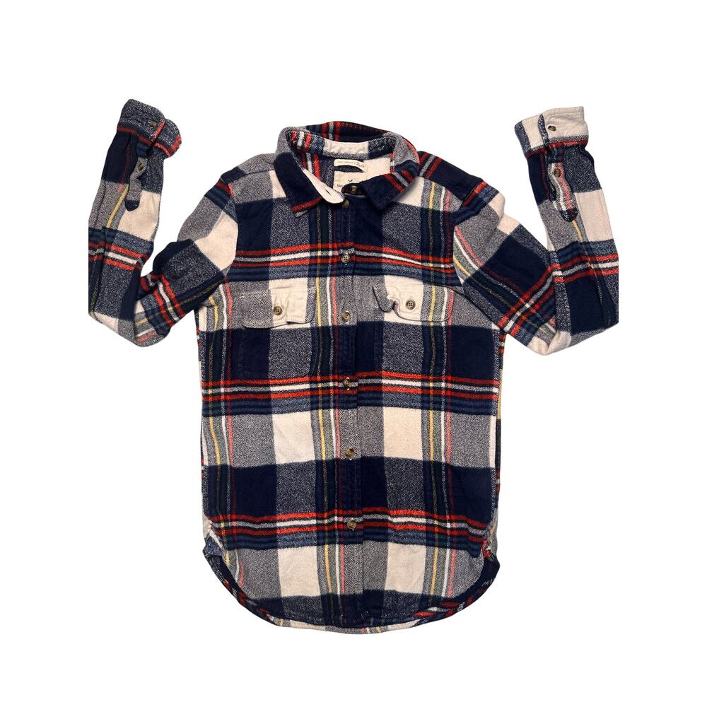 American Eagle Amazingly Soft Plaid Button-Up Shacket Womens Size Small